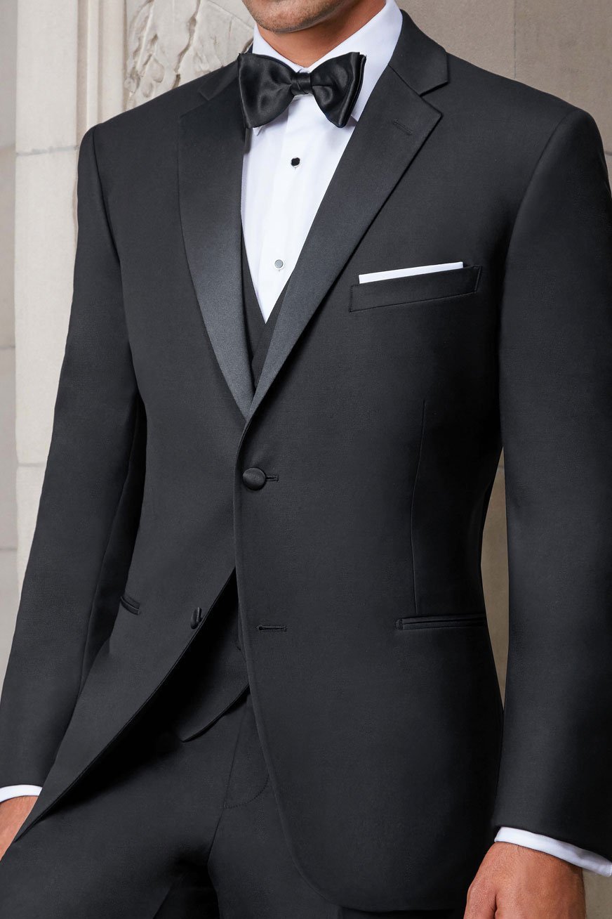 "Hartford" Black Tuxedo Jacket Notch (Separates)-0